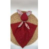 Doudou lapin liberty rouge