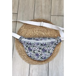 Sac banane liberty/ fleurs violette