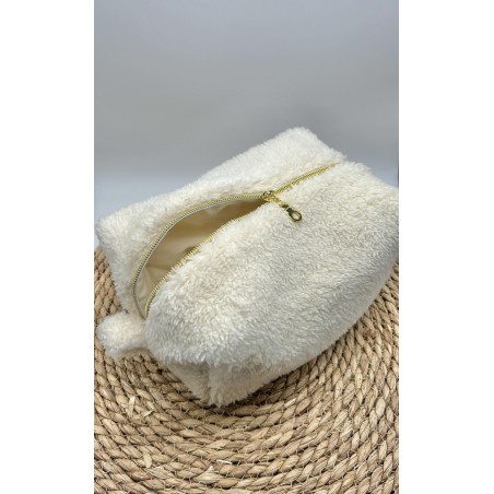 Trousse de toilette moumoute beige