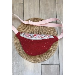 Sac banane bi matière liberty et gaze de coton