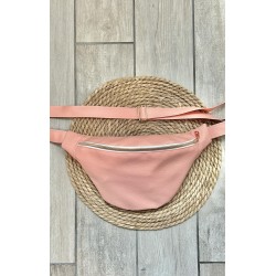 Sac banane simili cuir rose