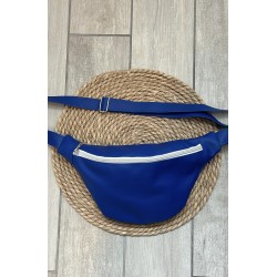 Sac banane simili cuir bleu