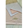 Couverture minky Double gaze blanche paillettes