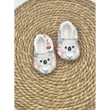 Chaussons koalas rose