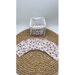 Panier et ses lingettes fleurs Lila