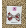 Barrette fleurs rouges