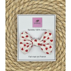 Barrette coeurs rouges