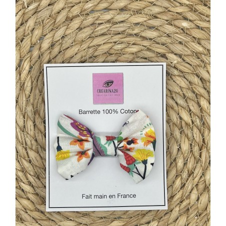 Barrette fleurs multicolore