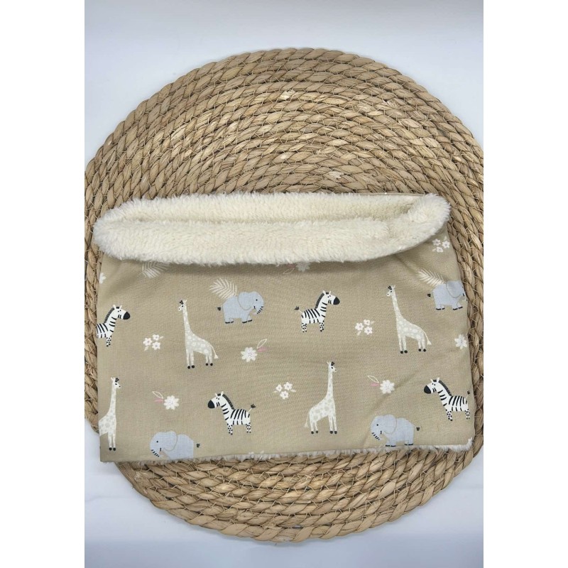 Snood/ tour de cou chaud animaux beige