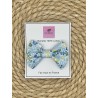 Barrette fleurs bleu