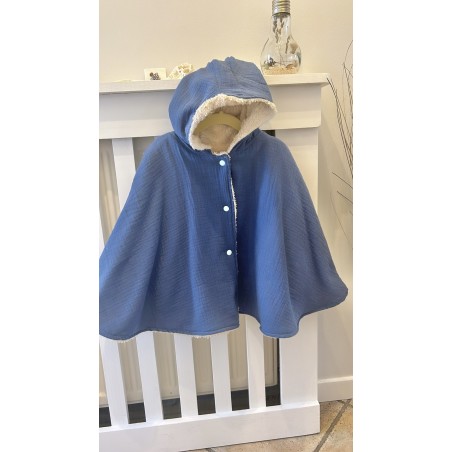 Poncho/ cape INTÉRIEUR ou EXTÉRIEUR bleu