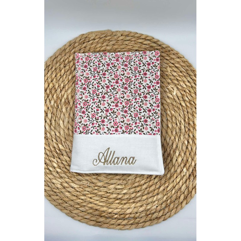 Protège carnet de santé liberty rose