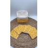 Panier et ses lingettes géométrique jaune