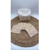 Panier et ses lingettes géométrique beige