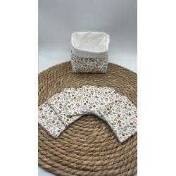 Panier et ses lingettes liberty beige