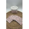 Panier et ses lingettes liberty rose