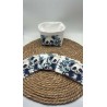 Panier et ses lingettes lavables panda bleu