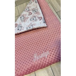 Couverture minky koalas rose