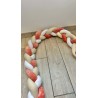 Tresse de lit beige/ rose corail