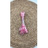 Paire de lacets rose fleurs