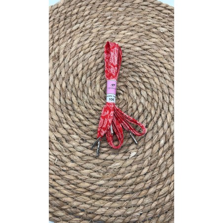 Paire de lacets rouge et blanc