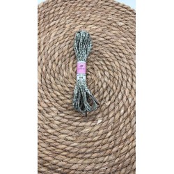 Paire de lacets fleurs vert et beige