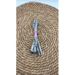 Paire de lacets fleurs noir et beige