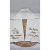 Écharpe de baptême brodée ange coton