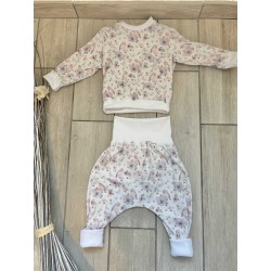 Pull + Pantalon oiseaux  fait main