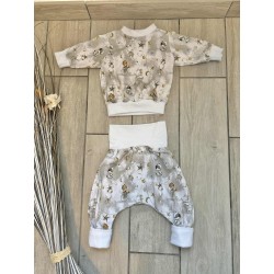 Pull + Pantalon animaux cirque fait main