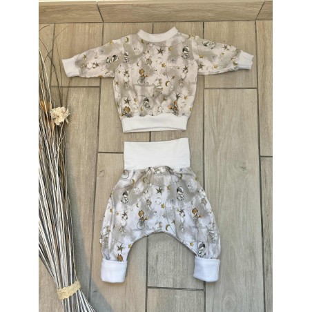 Pull + Pantalon animaux cirque fait main