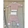 Pull + Pantalon liberty rose fait main