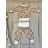 Pull + Pantalon fleurs fait main