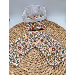 Panier et ses lingettes liberty beige