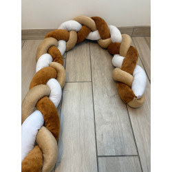Tresse de lit marron/beige