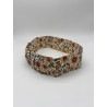 Bandeau fleurs beige/ marron