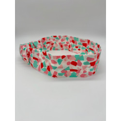 Bandeau coloré rouge/rose et bleu