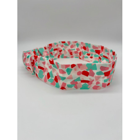 Bandeau coloré rouge/rose et bleu