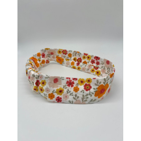 Bandeau double gaze fleurs
