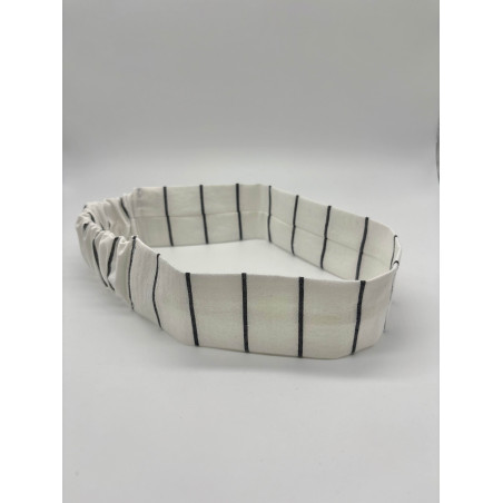 Bandeau rayures gris