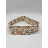 Bandeau broderie fleurs beige