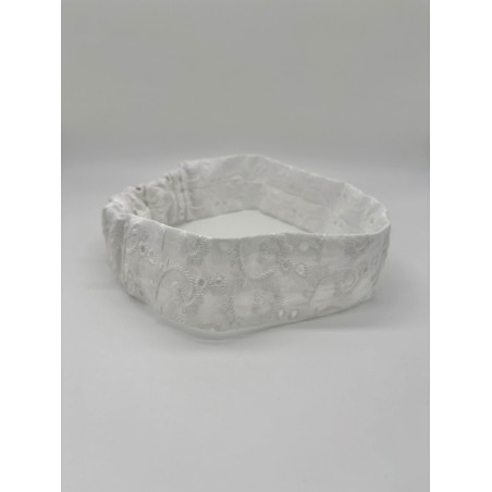 Bandeau broderie anglaise blanc
