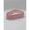 Bandeau rayures rose et fleurs