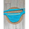 Sac banane velours côtelé bleu flash