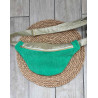 Sac banane bi matière vert flash et doré