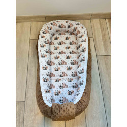 Réducteur de lit/couffin panda marron