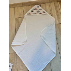 Cape de bain panda marron