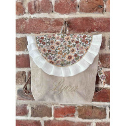 Sac à dos liberty beige froufrou