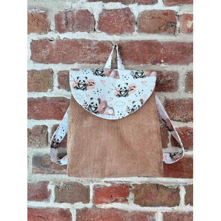 Sac à dos panda marron