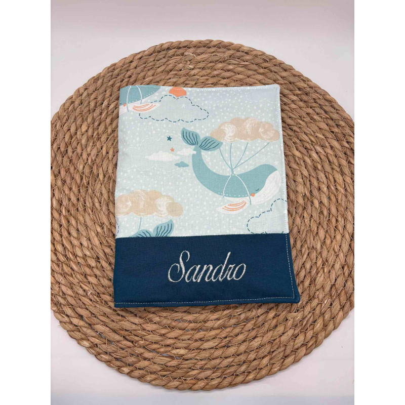 Protège carnet de santé baleines